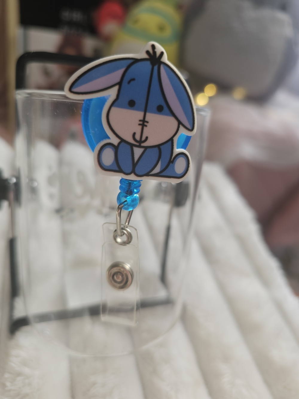 Eeeyore Badge Reel Clip